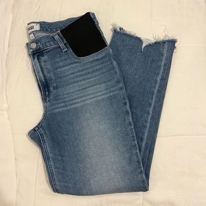 Paige Side Panel Straight Leg Maternity Jeans - Light Wash